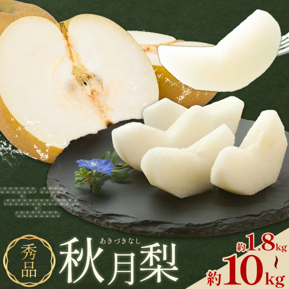 【ふるさと納税】 梨 秀品 秋月梨 選べる内容量 約1.8kg 約5kg 約10kg 日本フルーツ《8月下旬-9月末頃出荷》熊本県 長洲町 なし 梨 果物 フルーツ デザート ギフト ご贈答