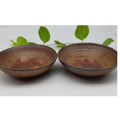 ふるさと納税 備前市 備前焼中鉢2個セット(登り窯)