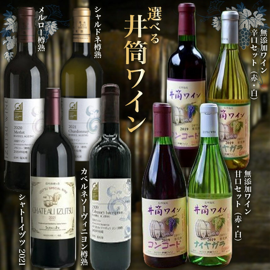 【ふるさと納税】選べる種類！塩尻 井筒ワイン（単品 or セット） | ワイン わいん 井筒ワイン シャルドネ メルロー カベルネソーヴィニヨン カベルネ 樽熟 甘口 辛口 セット コンコード ナイヤガラ 信州 塩尻市 長野県