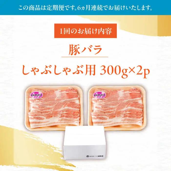 【定期便】 豚肉しゃぶしゃぶ 総計3.6kg NAC608 豚肉 全6回