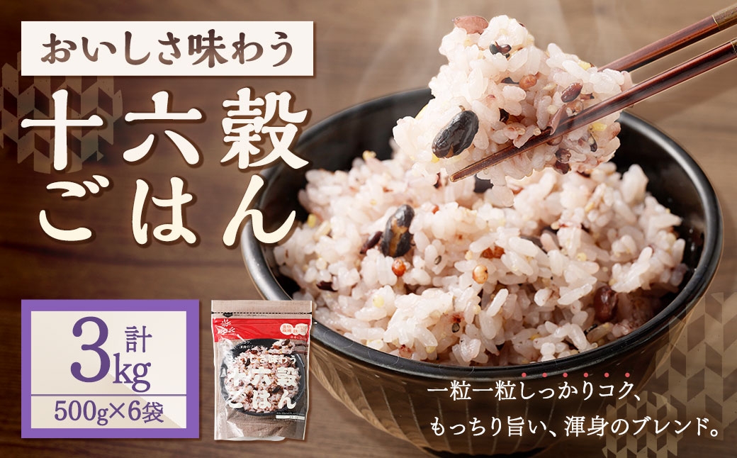 
                  【はくばく】十六穀ごはん 500g×6袋 雑穀 雑穀米 コメ 米 国産 ご飯 ごはん 雑穀ごはん 十六種類
                
