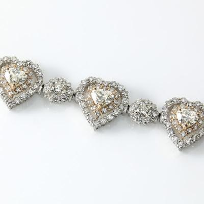 ふるさと納税 甲府市 PT900/K18PG　ハートネックレス　ダイヤモンド【14.11ct】鑑別書付　K05154-H |  | 01