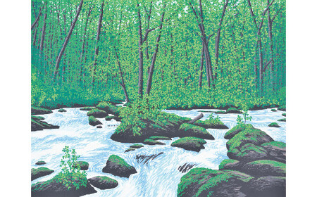 版画 「渓蒼」 | 版画 セリグラフ