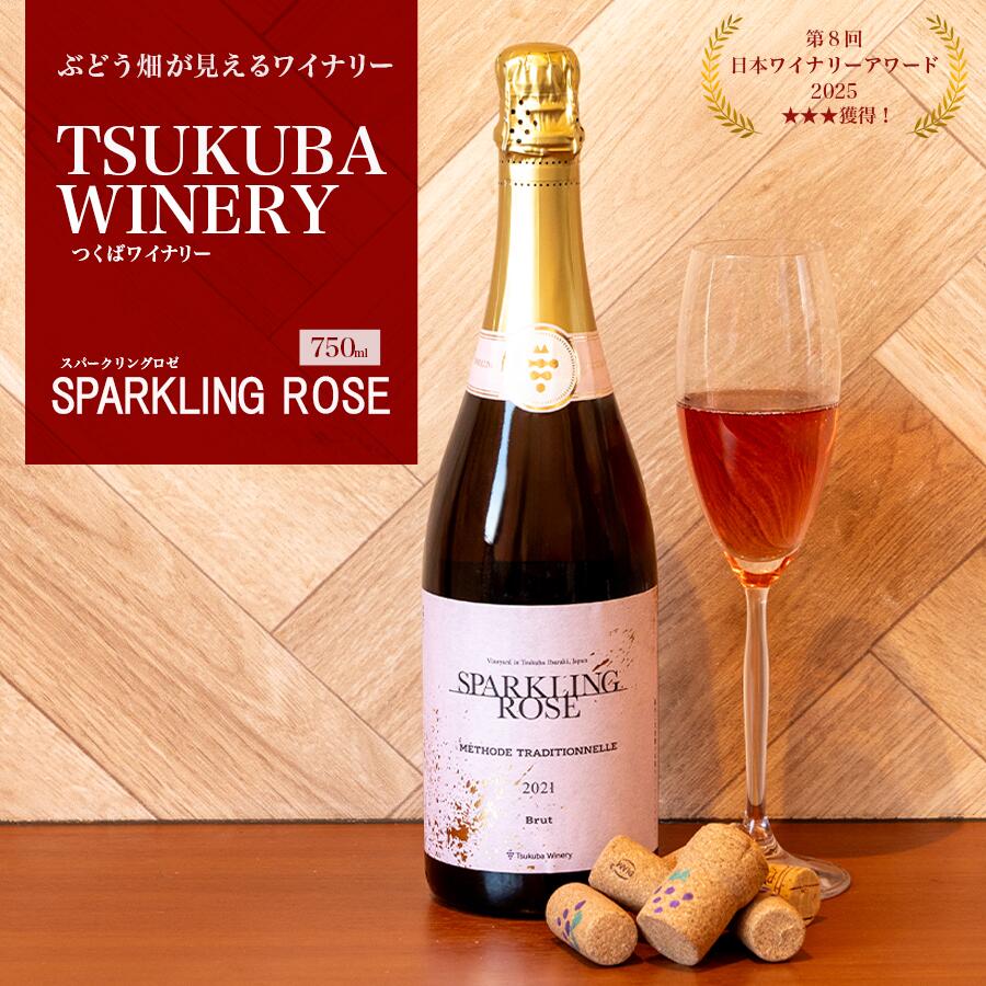 【ふるさと納税】つくばワイナリー SPARKLING ROSE(スパークリングロゼ) | お酒 葡萄 ぶどう ブドウ 茨城県 つくば市 ワイナリー ワイン スパークリングワイン ロゼワイン 日本ワイン 国産ワイン