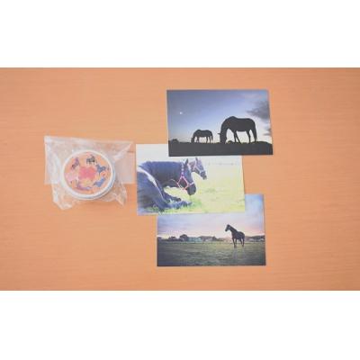 ふるさと納税 浦河町 天然蜜蝋100%手作り「キャンドル」&馬たちの「ポストカード」セット[39-1122] |  | 02