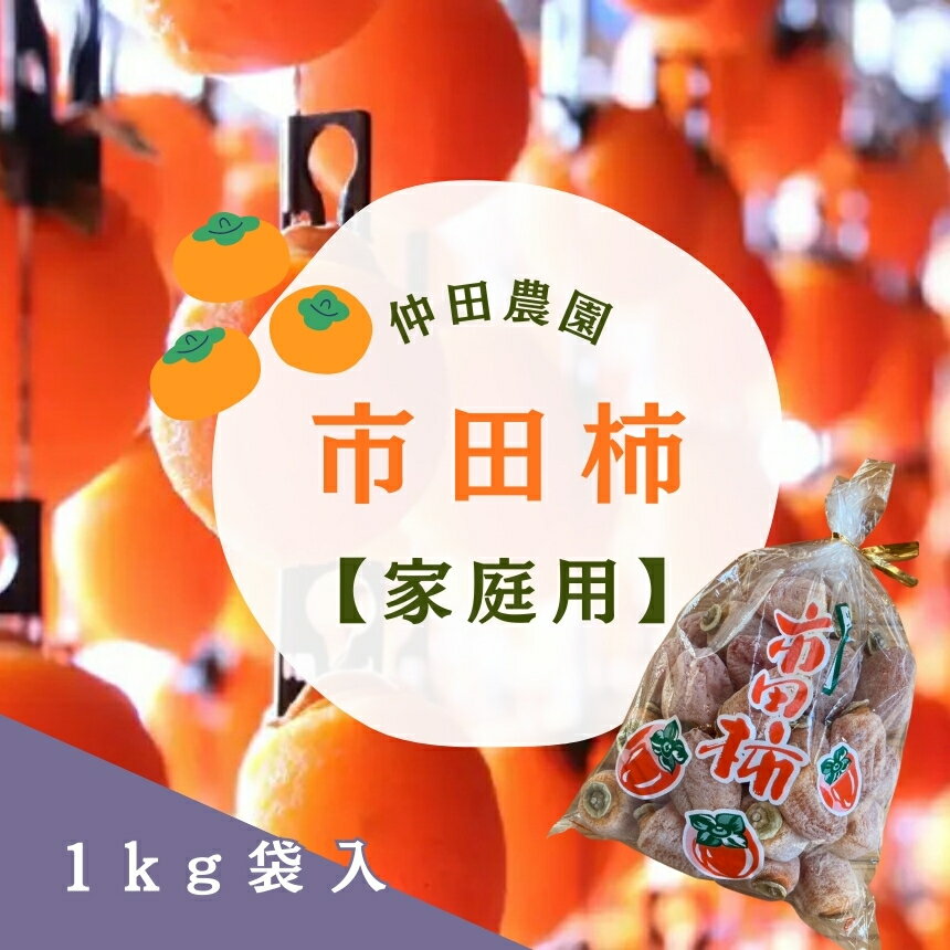 【ふるさと納税】 市田柿【家庭用】1kg袋入 | 柿 市田柿 ドライフルーツ 果物 くだもの フルーツ 信州 南信州 長野県 飯田市