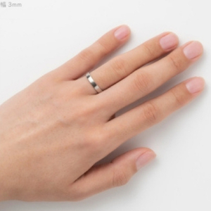 純チタン平打リング (幅3mm) 12号 | アクセサリー リング