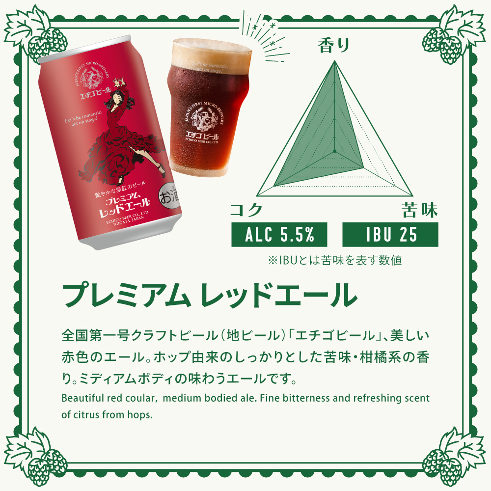 【定期便2ヶ月】エチゴビール【1ヶ月目】こしひかり越後ビール350ml缶×12本【2ヶ月目】プレミアムレッドエール350ml缶×12本 地ビール ビール 全国第一号 クラフトビール 350ml 12本