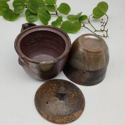 ふるさと納税 備前市 備前焼宝瓶と煎茶碗1個セット(登り窯) |  | 01