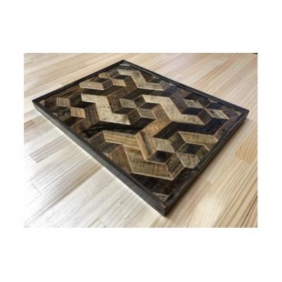 ふるさと納税 宍粟市 KOZAinoOBON【古材のお盆】ジオメトリックパターンAV5 |  | 01