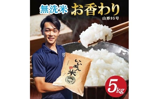 無洗米 お香わり（山形95号） 5kg 令和7年産米 山形県庄内産 いいあん米 米 お米 庄内米 精米 白米 ごはん 東北 山形県 酒田市 庄内 農家直送 産地直送 AG アグレスト　SA2839