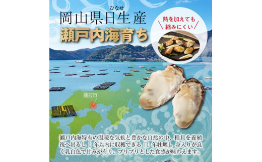 【定期便3回】 牡蠣 冷凍 むき身 1kg 備前市日生産 急速凍結牡蠣 一年牡蠣 国産 加熱調理用 牡蠣アヒージョ 牡蠣ご飯 カキフライ 海鮮鍋 全国牡蠣-1グランプリ豊洲2024 加熱部門初代グラン