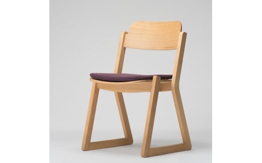 ハンの木の家具 チェアー02 専用クッションカラー：パープル