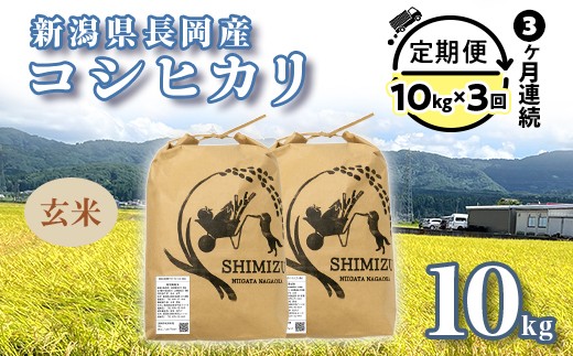 
            N5-G103【3ヶ月連続お届け】新潟県長岡産コシヒカリ玄米10kg
          