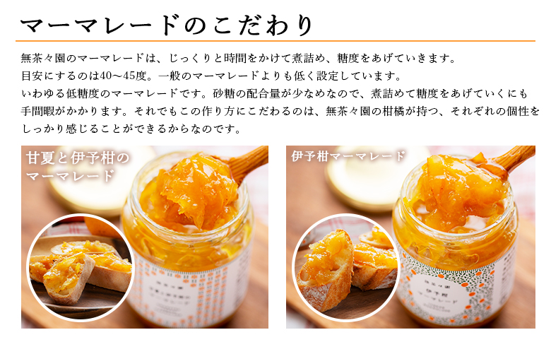 ＜無茶々園 ジュース 720ml×2本・マーマレード2種セット＞ 果物 温州みかん 伊予柑 甘夏 オレンジ ミカン 蜜柑 柑橘 フルーツ ジャム 果実飲料 ドリンク 飲んで応援 特産品 贈答用 愛媛県