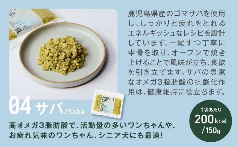Buddy FOOD 人気セットB 3種6パック（黒毛和牛、豚モモ、サバ） K390-001_12 国産 魚 牛肉 豚肉 ペットフード