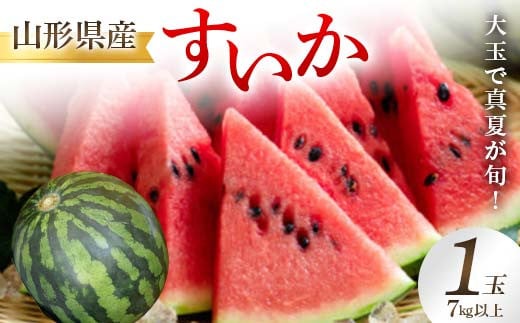 
            《2025年 先行予約》 山形県産 スイカ 1玉 7kg以上 大玉で真夏が旬 フルーツ 果物 FSY-2076
          