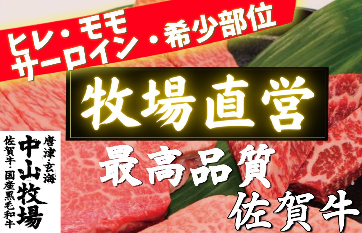 
【佐賀牛】食べ比べ 400g（ヒレ・サーロイン・モモ・希少部位／各100g）
