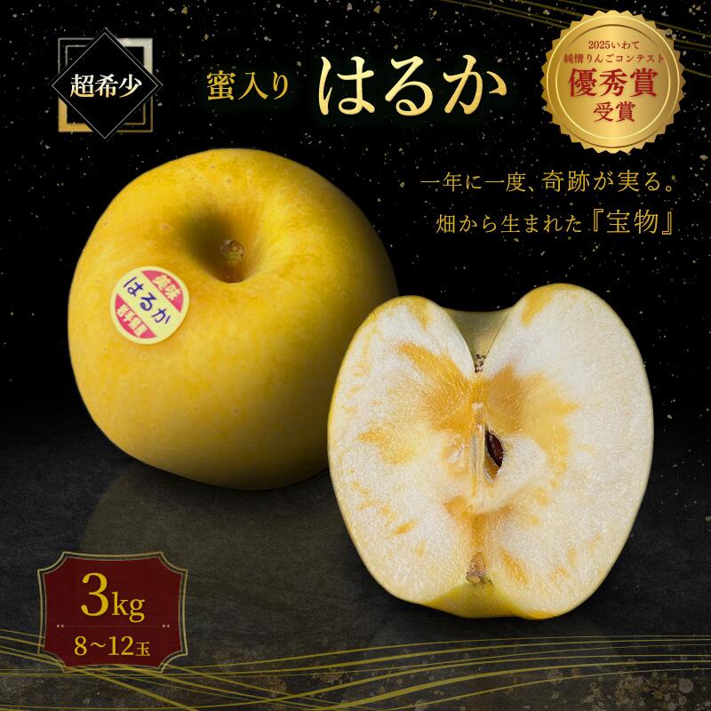 【ふるさと納税】 先行予約 はるか 超希少蜜入り りんご 3kg 林檎 リンゴ 果物 フルーツ おやつ デザート 旬の果物 旬のフルーツ 季節の果物 季節のフルーツ 岩手りんご 岩手県 盛岡市 東北 岩手 盛岡 峰崎果樹園 minezaki006