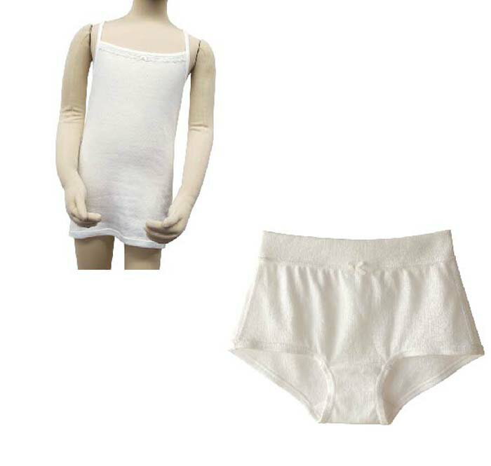 【ふるさと納税】 Fleepジュニアキャミソール　ミルクセット1セット ／ 綿100％ キッズ 肌着 下着 アンダーウェア 日本製 送料無料 埼玉県 No.531