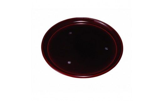 
            丸盆 27cm 総溜 明月 ［YG462］
          