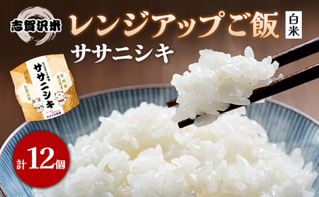 【令和7年産新米】ごはん レンジアップごはん 150g 12個 ササニシキ セット 志賀沢米 ご飯パック パックご飯 レトルト米 レトルト ご飯 米 白飯 レトルト食品 ごはんパック レンジ調理 レンチン