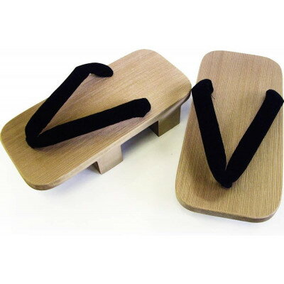 【ふるさと納税】木曽ねずこ下駄　黒鼻緒　男性用　並寸【1717980】