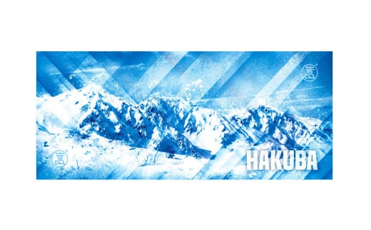 HAKUBAオリジナルBuff　カラー：ブルー　/長野県白馬村　アウトドア　スポーツ　スキー　スノーボード　ネックウォーマー　フェイスマスク【O0550393_B】