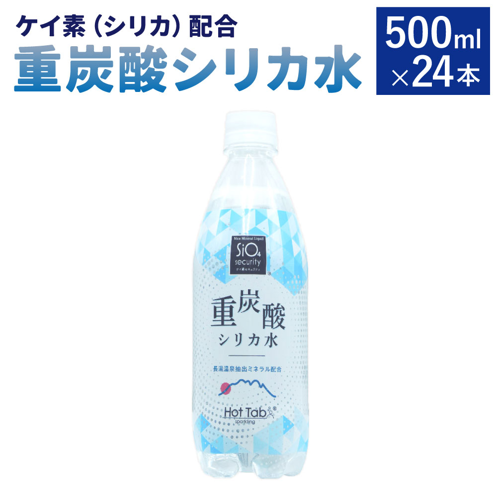 【ふるさと納税】ケイ素(シリカ)配合 重炭酸シリカ水 500ml×24本 合計12L ホットタブ ミネラルウォーター ミネラルスパークリングウォーター シリカ ケイ素 ドリンク 飲料 長湯温泉 送料無料
