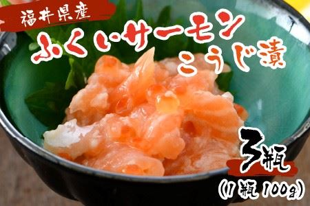 福井県産 ふくいサーモンこうじ漬 100g × 3個セット [A-6209]