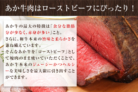 熊本の和牛 熊本県産あか牛ローストビーフ500g×2個 熊本あか牛 赤牛 あかうし 《10月下旬-12月末頃より出荷開始》