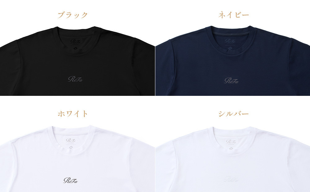 【ネイビー SSサイズ】リファ バイタルテック コンフォートジャージー クルーネックTシャツ