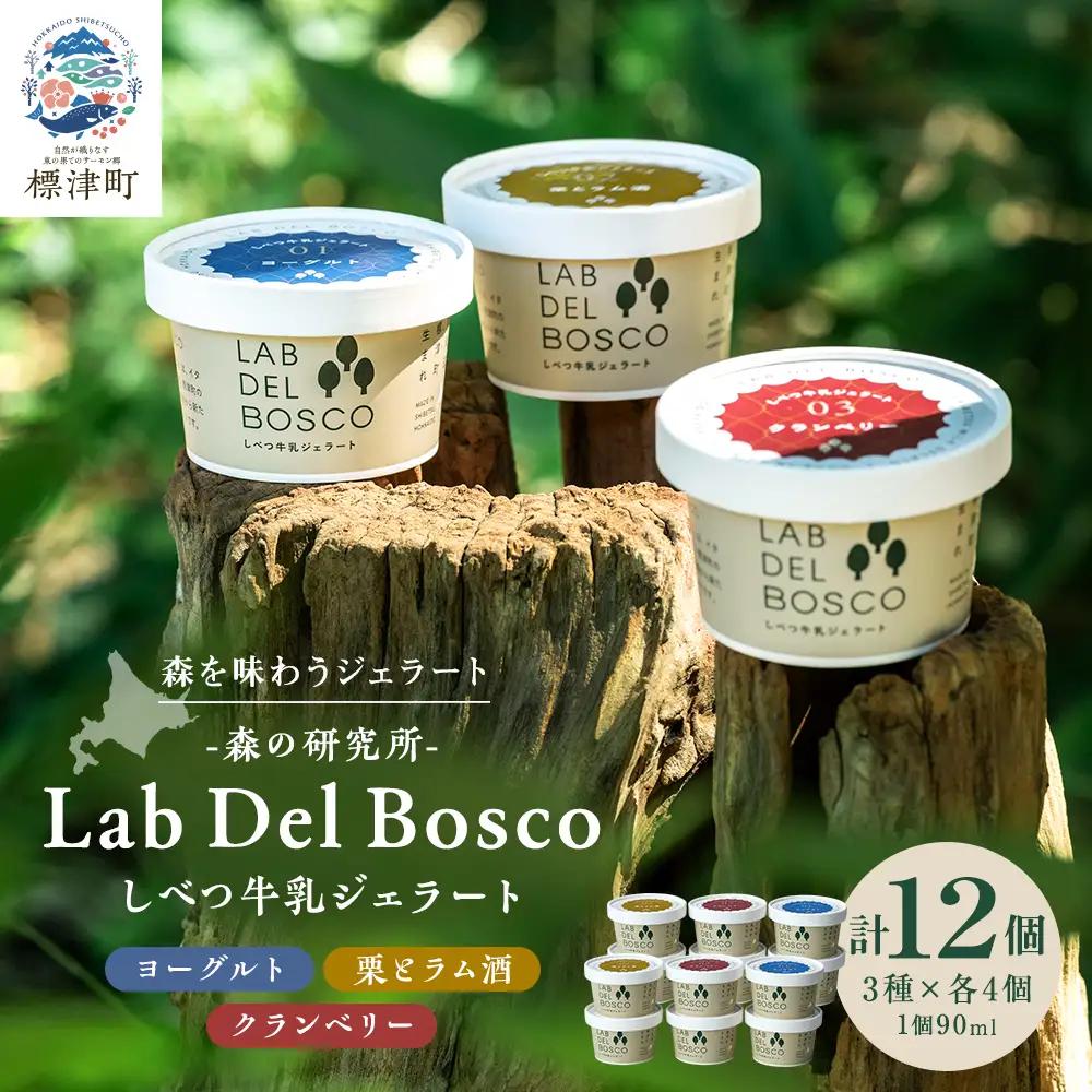しべつ牛乳ジェラート 3種12個セット ジェラート【配送不可地域：離島】【AE016】