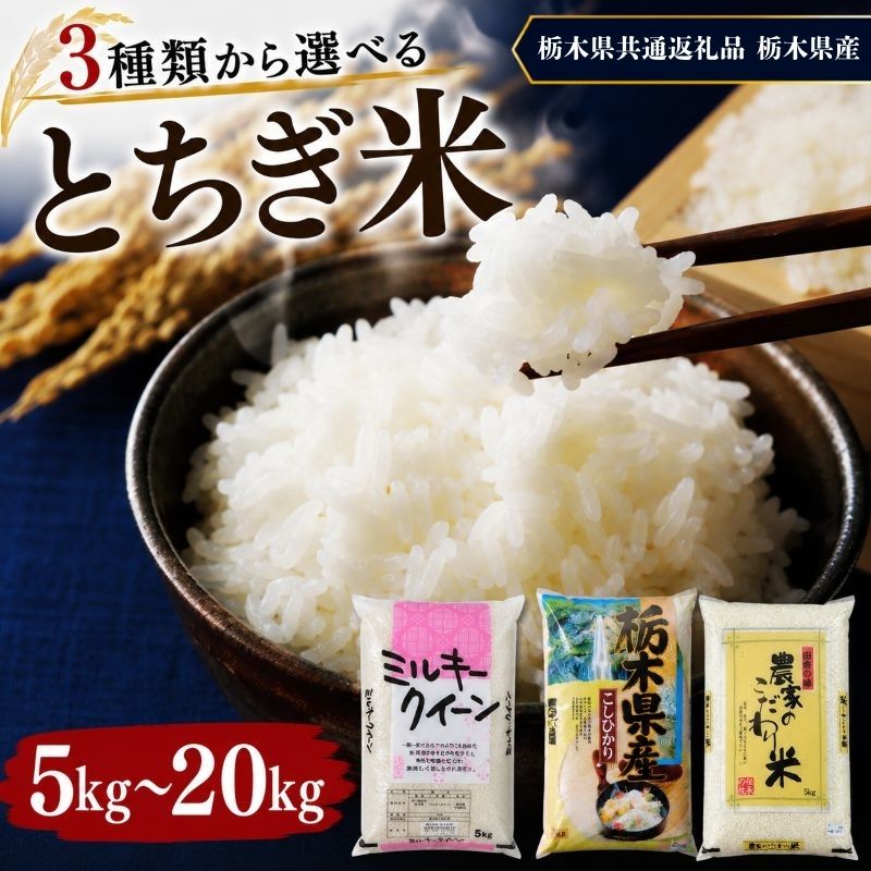 【ふるさと納税】お米 白米 すぐ届く 選べる こしひかり ミルキークイーン ブレンド米 5kg～20kg | 令和7年産 米5キロ 7000円 米10キロ 10000円 栃木県 矢板市 【栃木県共通返礼品 栃木県産】