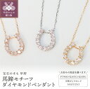 【ふるさと納税】 ネックレス ペンダント ダイヤモンド ジュエリー レディース アクセサリー 計0.15ct 選べる地金 Pt900 プラチナ 18金 K18 イエローゴールド ピンクゴールド 馬蹄 ホースシュー 贈り物 ギフト ジュエリーケース付 鑑別書付 保証書付 k257-017