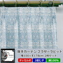 【ふるさと納税】厚地カーテン ブラザーラビット 幅100×丈178cm×2枚　Fabric by ベストオブモリス【1482590】