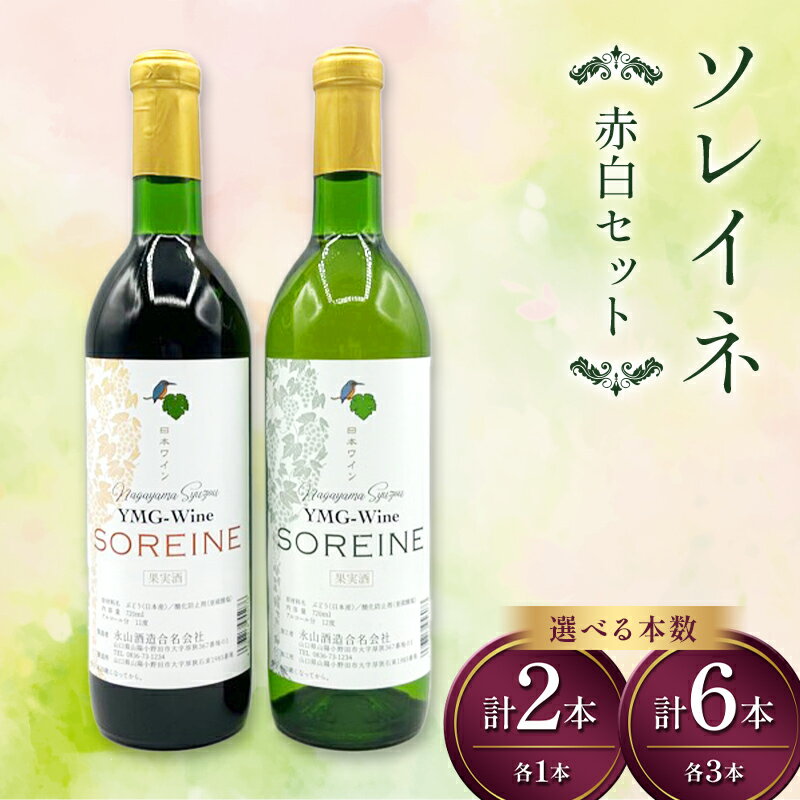 【ふるさと納税】＼選べる本数／ソレイネ 赤白セット 720ml 各1本 各3本 ワイン 永山酒造 アルコール 酒 F6L-1381var