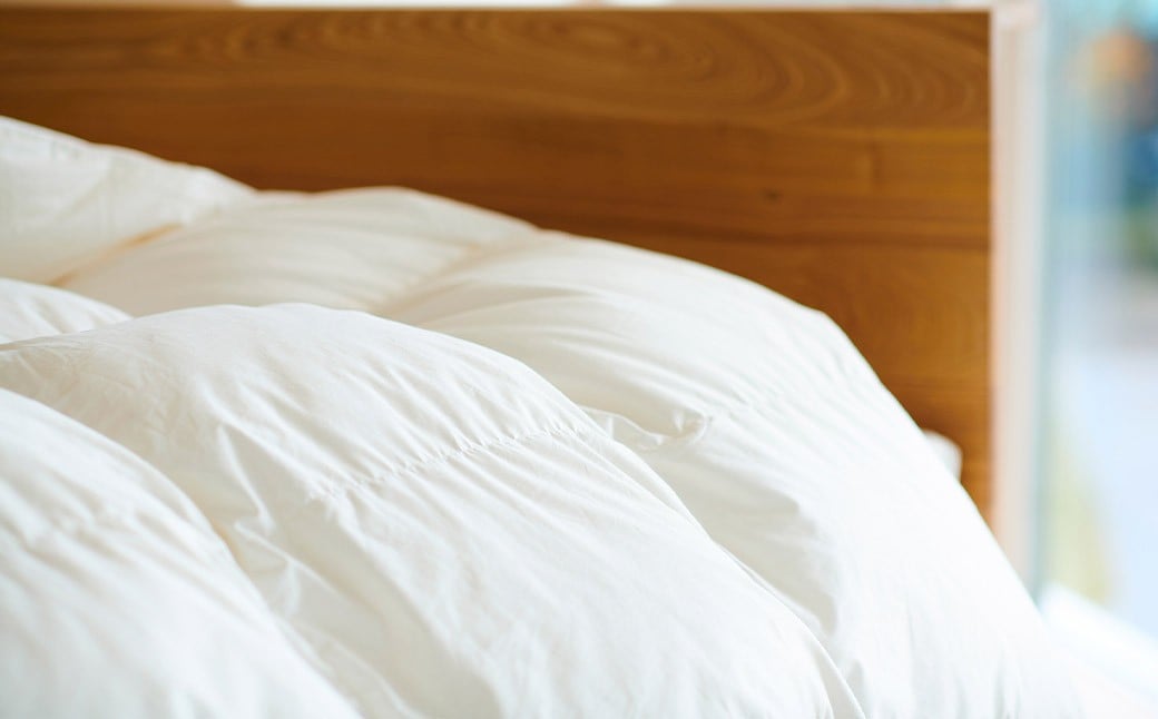 純日本製羽毛布団 セミダブル ／ 二枚合わせ Cタイプ （合掛け+合掛け） ／ 和雲アイダーモデル