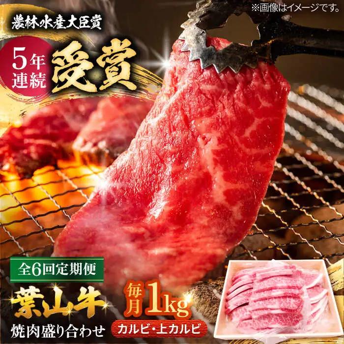 【全6回定期便】 葉山牛 上カルビ500gカルビ500g／ カルビ 上カルビ[ASAP054]