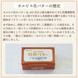 カルピス(株)特撰バター2種セット（450g×2本）【有塩・食塩不使用を各1本】015-048
