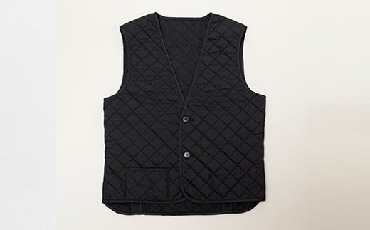 羊毛で暖かい「メリノン」羊毛綿インナーベスト（メンズ / ブラック・L）| 羊毛 ウール 洗えるウール タクトコーポレーション 埼玉県 横瀬町