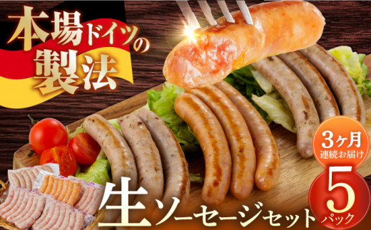 【毎月35本×3回定期便】 生ソーセージ 詰め合せ セット 7本入り×5袋 / 長与町 / 雪の浦手造りハム  [EAM041] 国産 ソーセージ そーせーじ ウインナー ういんなー 小分け パック 冷凍 肉 詰合せ 詰め合わせ セット おつまみ バーベキュー BBQ 定期便 定期 毎月