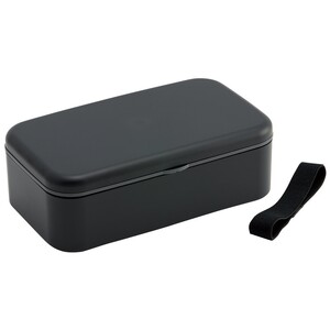 箸付き 弁当箱 1000ml 1段 ランチボックス お弁当 18cm 大人 メンズ バイオマス スケーター skater PLB10HB アッシュブラック 子供 食洗機可 電子レンジ可 仕切付 ランチベルト 〈スケーター株式会社〉   6-307