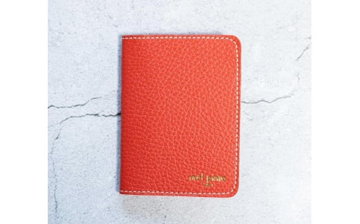 maf pinto (マフ ピント) レザーカードケース クリアポケット フレッシュレッド ADRIA LINE 本革 日本製