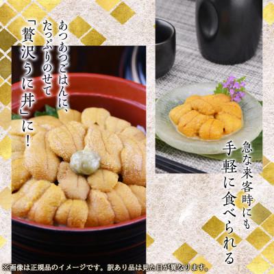 ふるさと納税 鹿部町 【訳あり】北海道産 ふり塩うに キタムラサキウニ 400g(100g×4パック) F80 |  | 03