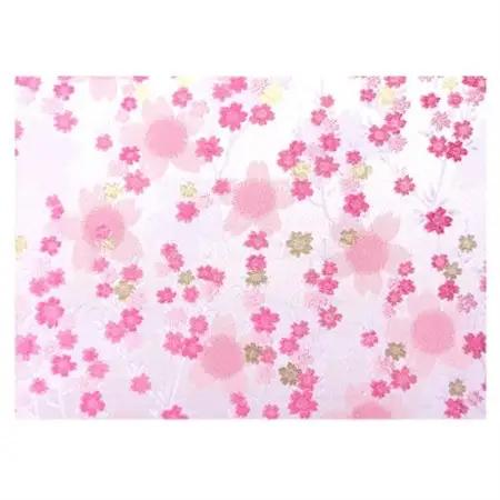 千糸繍院　見開き御朱印帳　桃色零桜　西陣織　金襴装丁　48ページ　見開き大判　1冊【1512447】