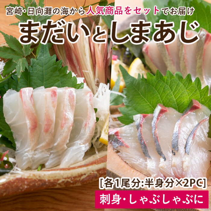 【ふるさと納税】【北海道・離島配送不可】新鮮！真鯛としまあじのお刺身セット(合計約800g～1kg)お刺し身 魚介 海鮮 まだい マダイ シマアジ 詰め合わせ 詰合せ 真空パック【UZ-07】【請関水産】