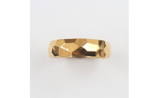 ＜山梨県＞＜ジュエリー＞K24 pure gold /槌目デザイン リング 12号【1645039】