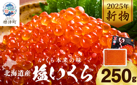 【令和7年新物】北海道産塩いくら　250g×1パック【配送不可地域：離島】【AF102】