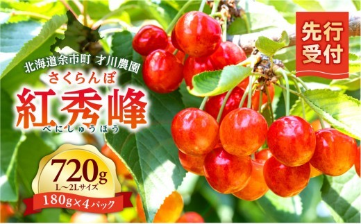 
                  【先行予約：2026年7月上旬以降発送】北海道余市産 紅秀峰 720g L～2Lサイズ パリッと食感 才川農園 高糖度 完熟 大粒 濃厚な甘さ ギフト 送料無料
                